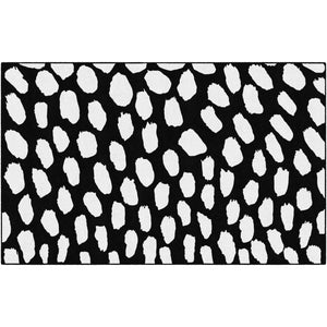 Schoolgirl Style White On Black Safari Dot Rugs