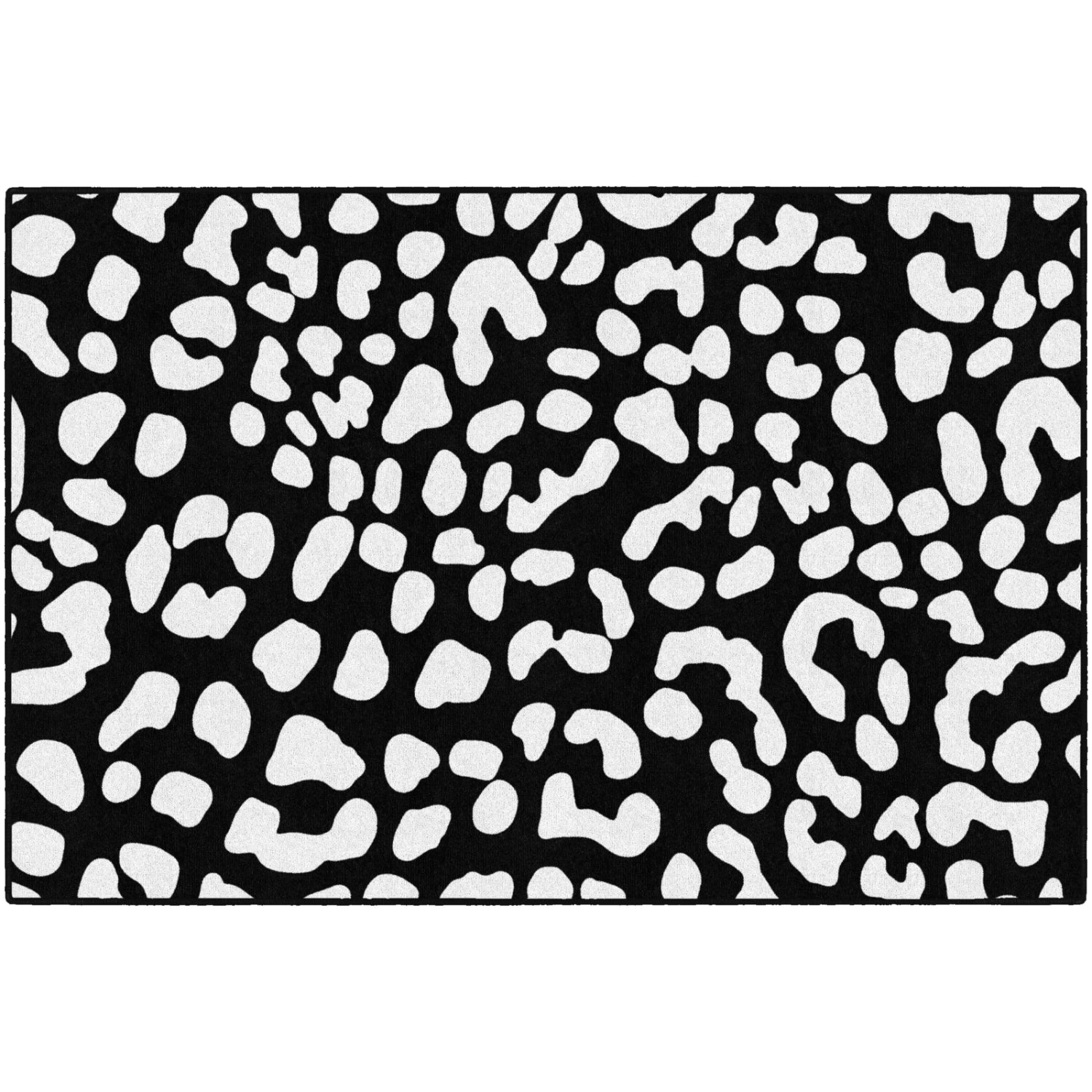 Schoolgirl Style Simply Safari White On Black Leopard Rugs