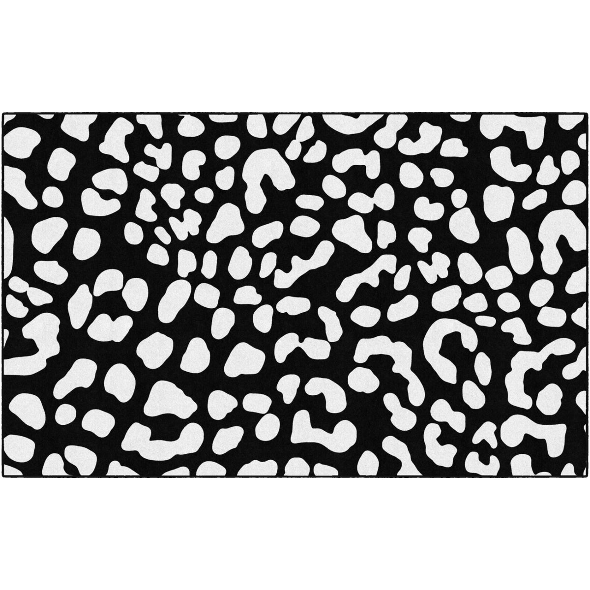 Schoolgirl Style Simply Safari White On Black Leopard Rugs