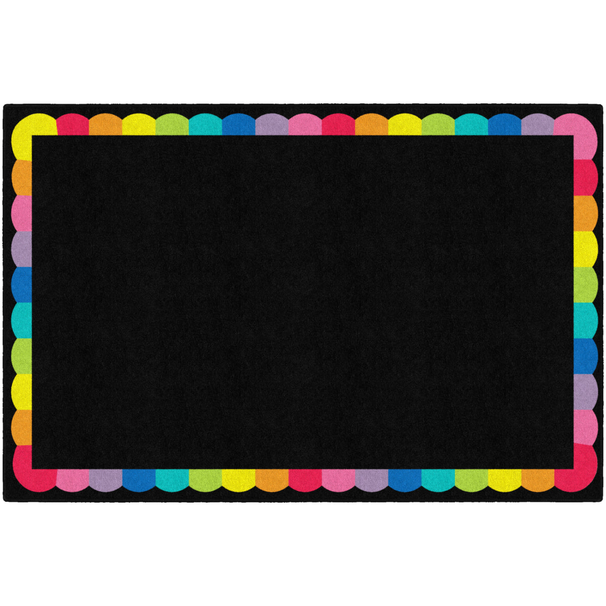 Schoolgirl Style Rainbow Scallop Border Rugs