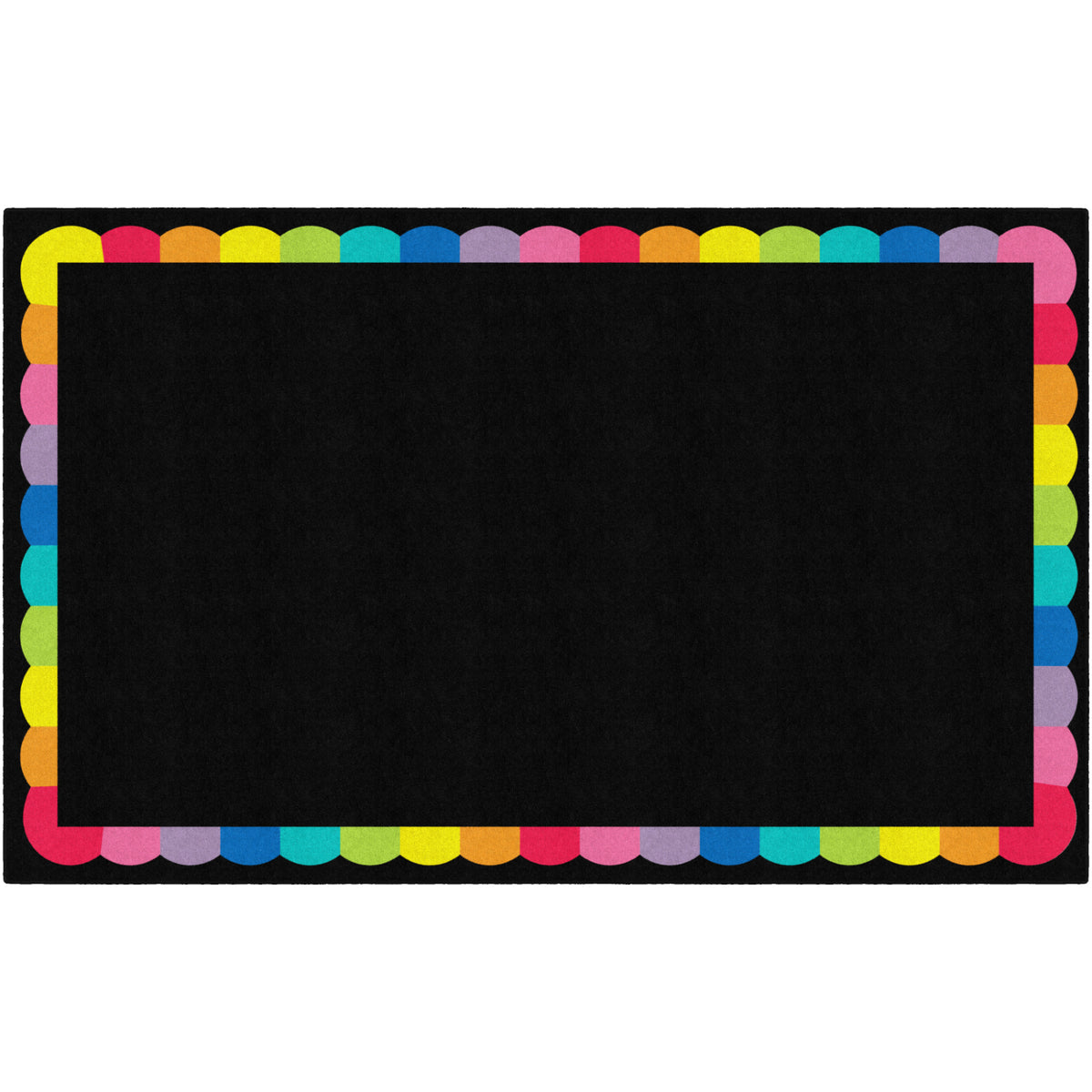 Schoolgirl Style Rainbow Scallop Border Rugs