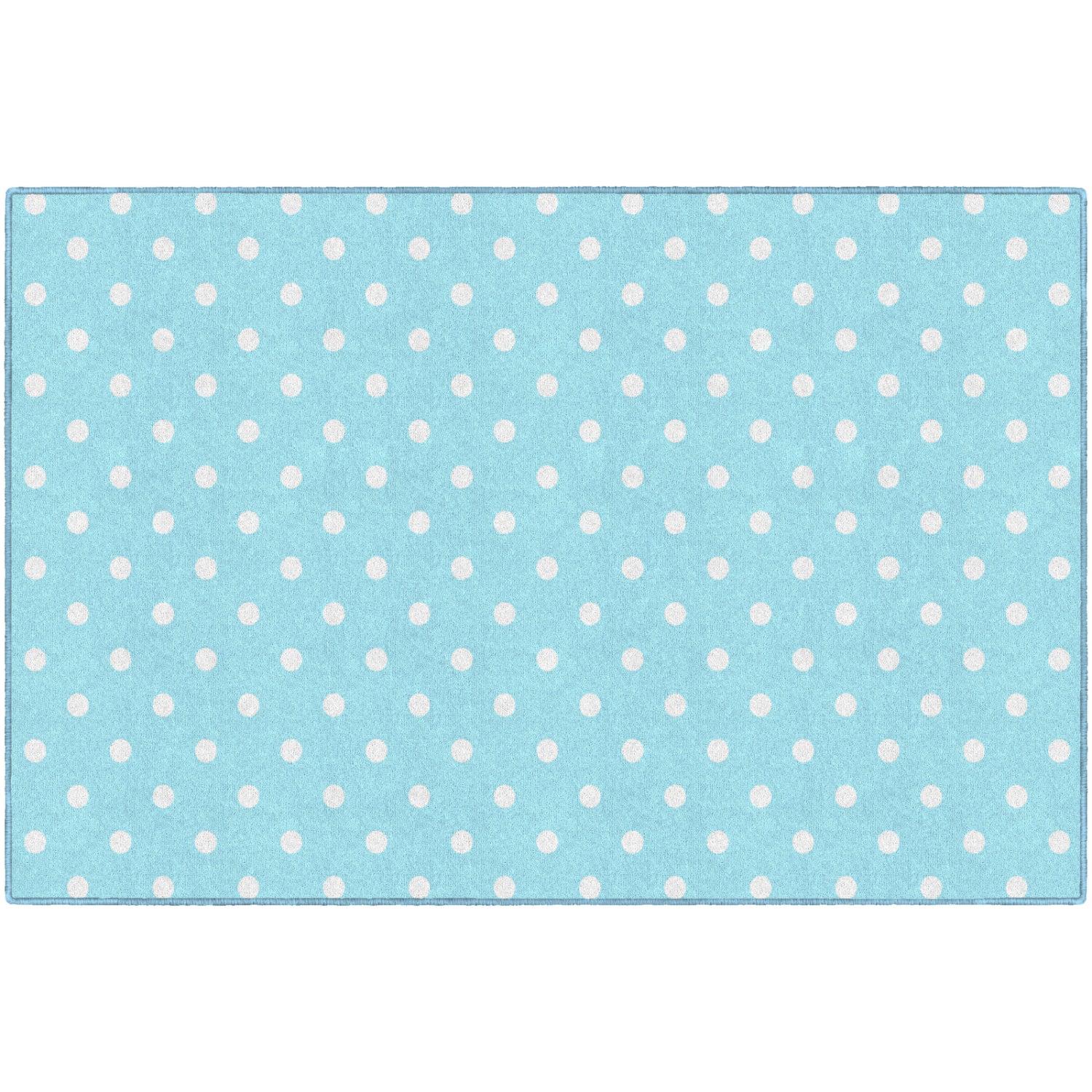 Schoolgirl Style Hello Sunshine Small Polka Dots On Blue Rugs