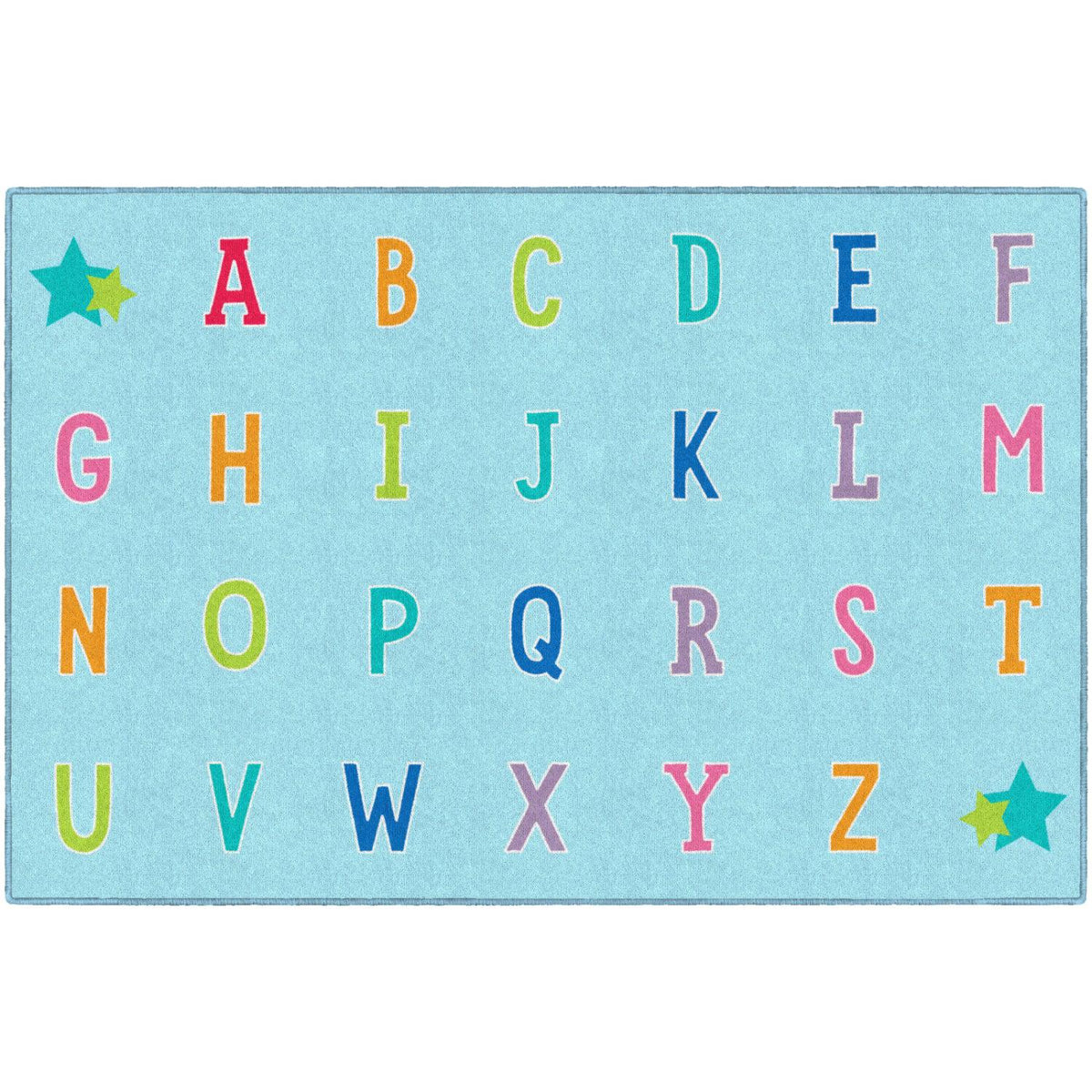 Alphabet Rug Blue Alphabet On Blue Criss Cross Rugs - NextGen Furniture, Inc.