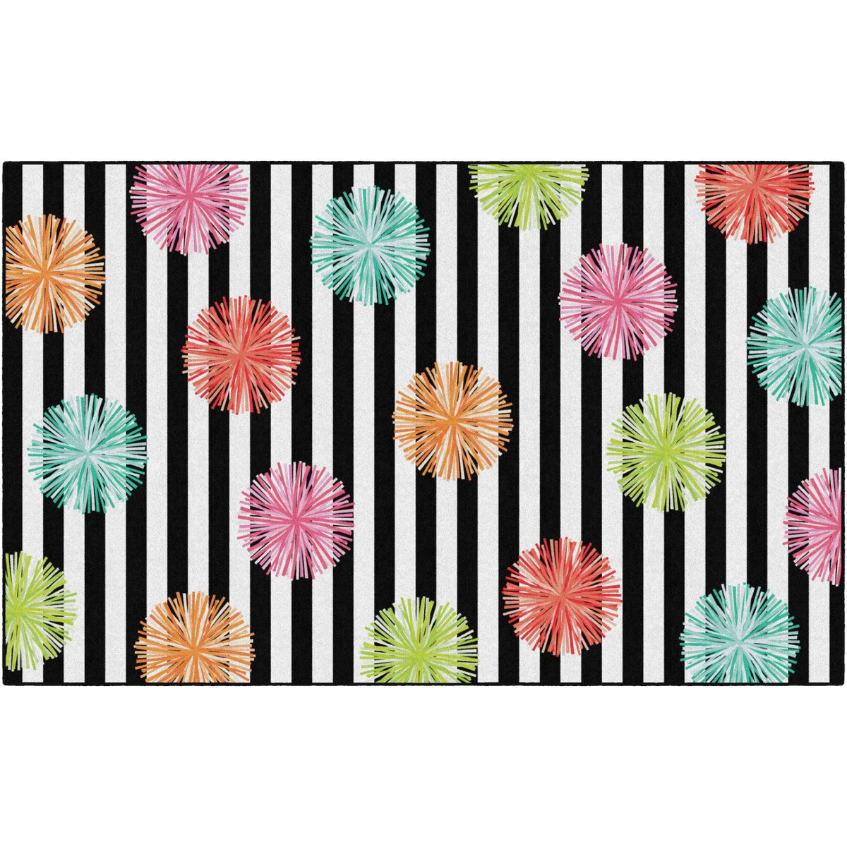 Schoolgirl Style Multi Poms Rugs