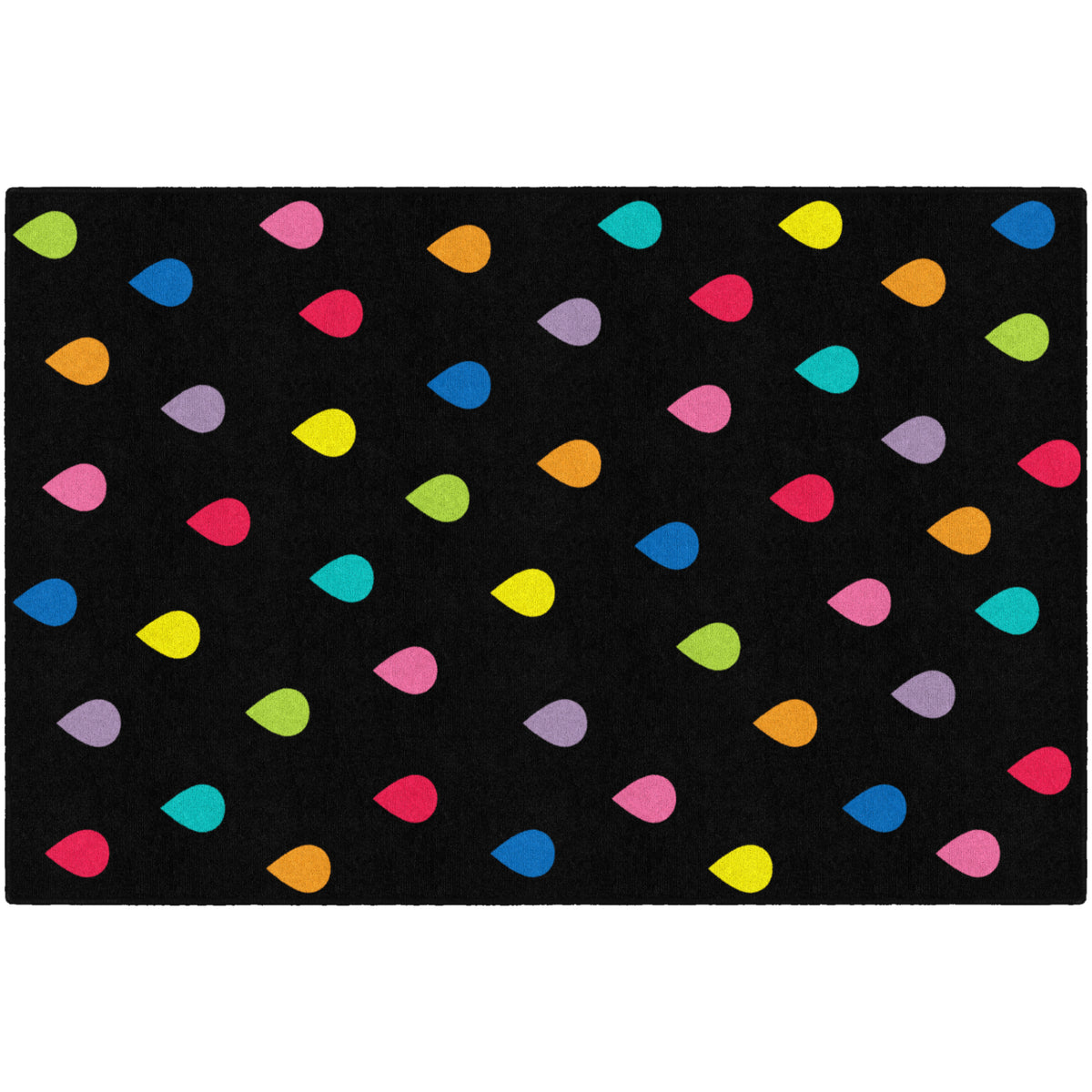 Schoolgirl Style Rain On Black Rugs