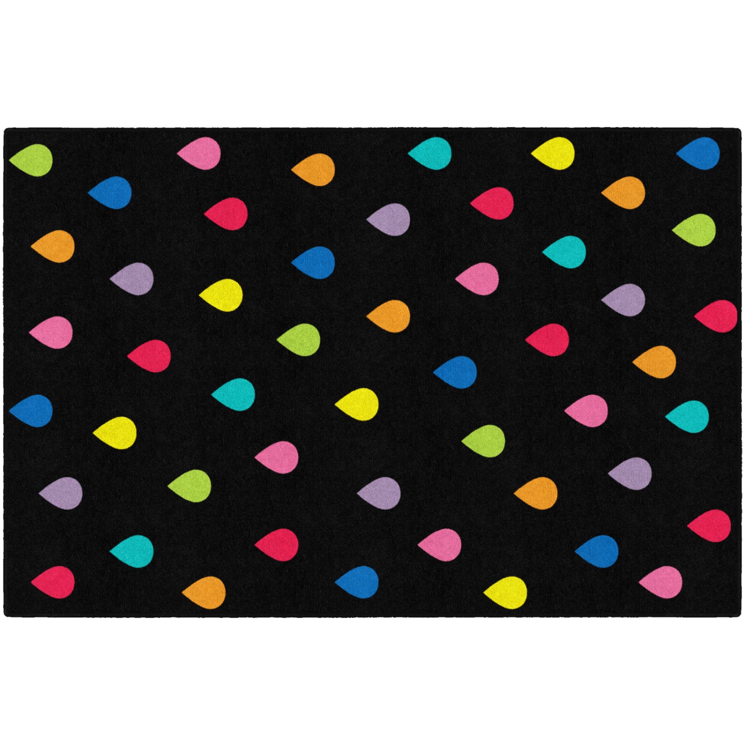 Schoolgirl Style Rain On Black Rugs