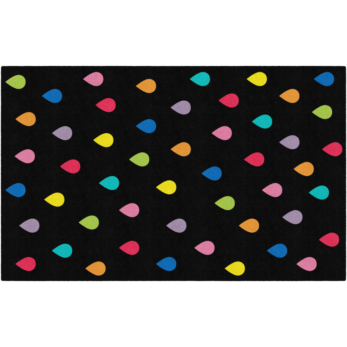 Schoolgirl Style Rain On Black Rugs