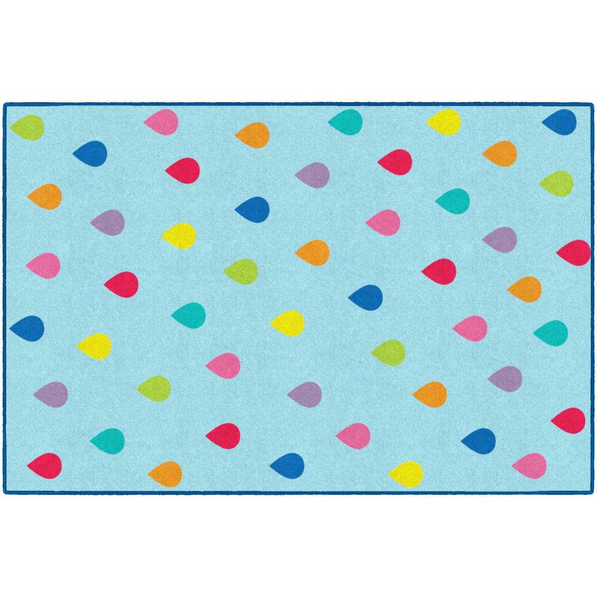 Schoolgirl Style Rain On Blue Rugs
