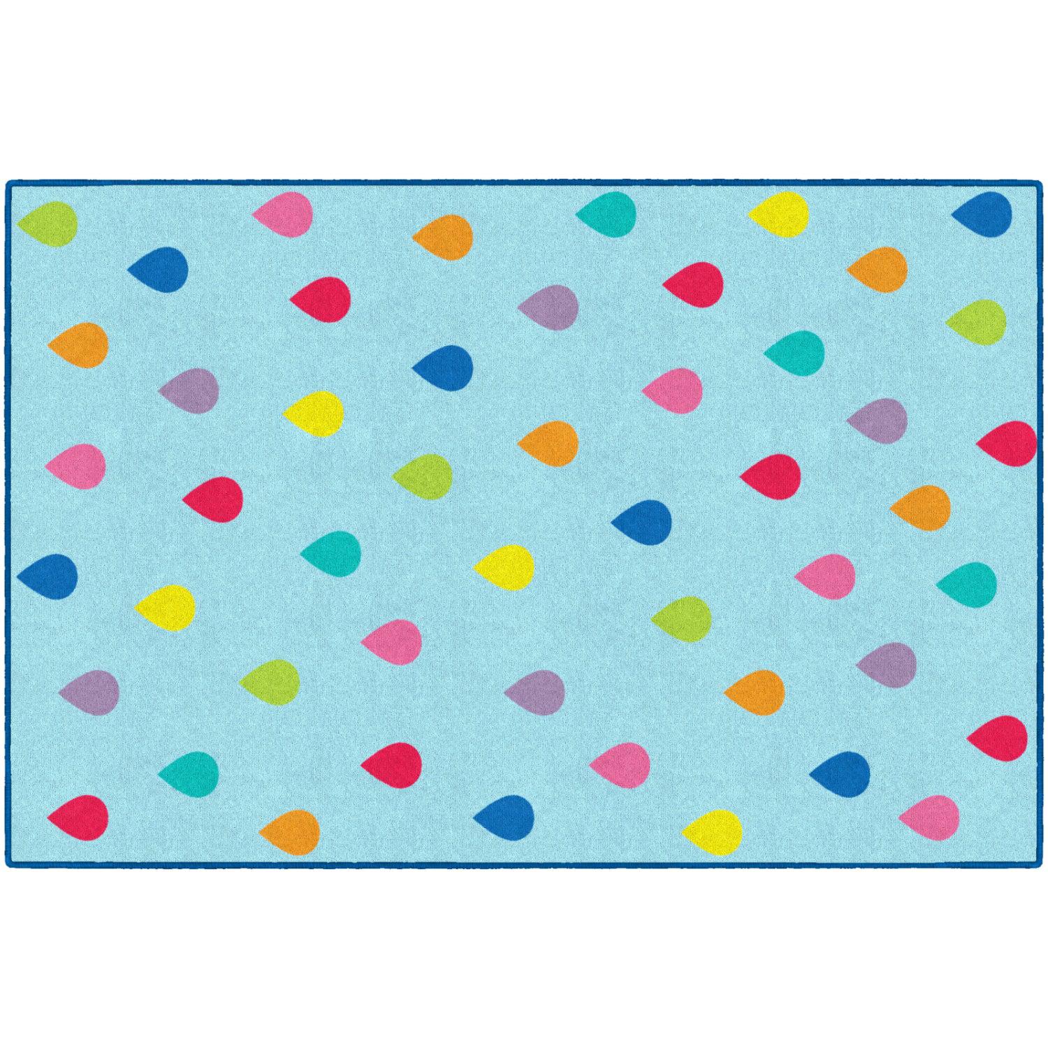 Schoolgirl Style Rain On Blue Rugs