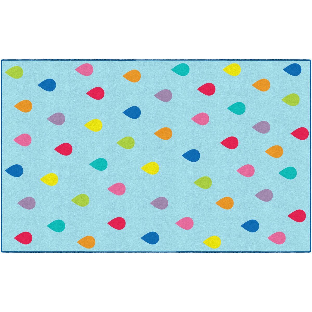 Schoolgirl Style Rain On Blue Rugs