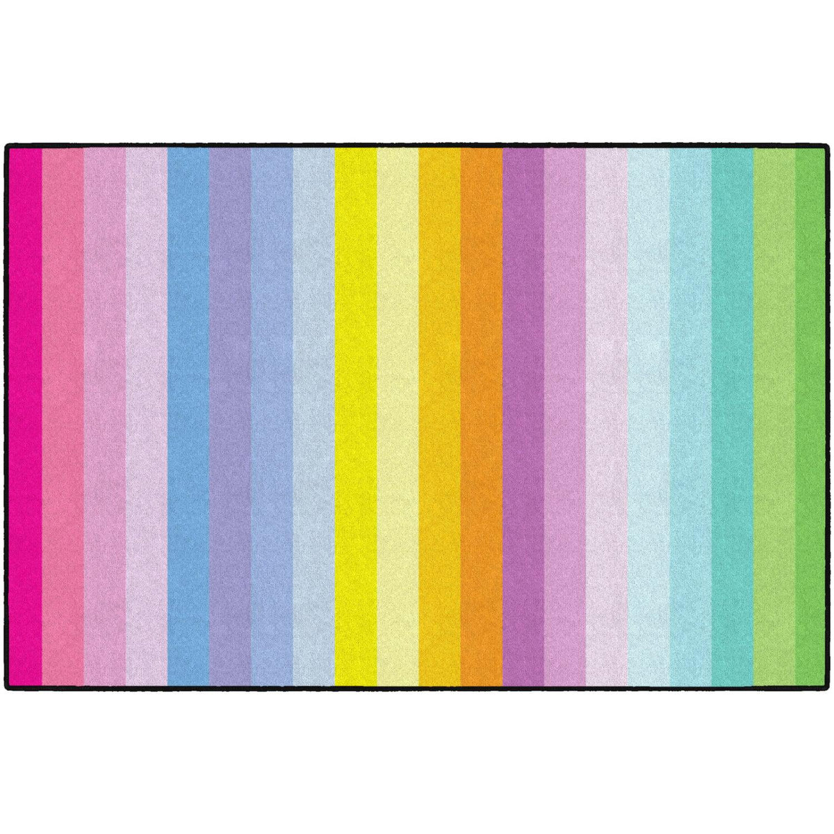 Schoolgirl Style Vertical Rainbow Stripes Rugs