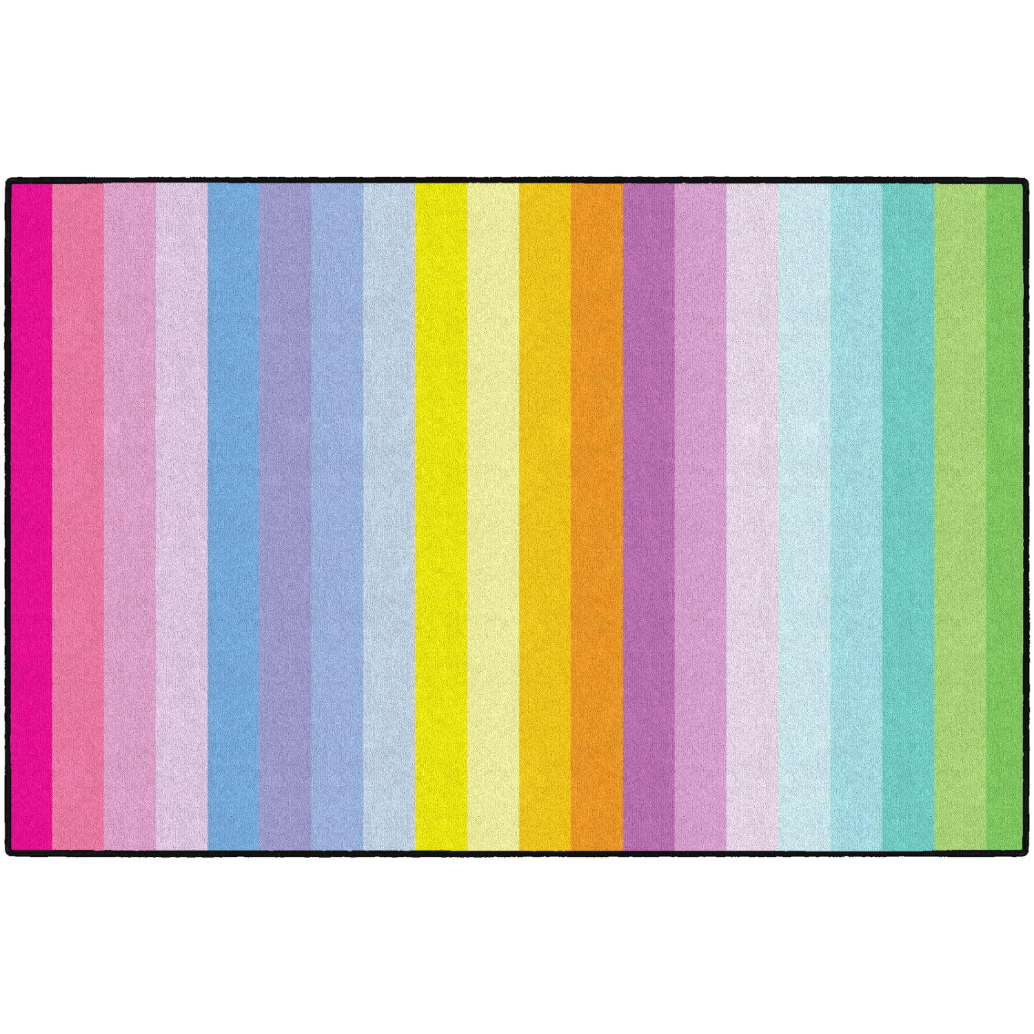 Schoolgirl Style Vertical Rainbow Stripes Rugs