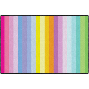 Schoolgirl Style Vertical Rainbow Stripes Rugs