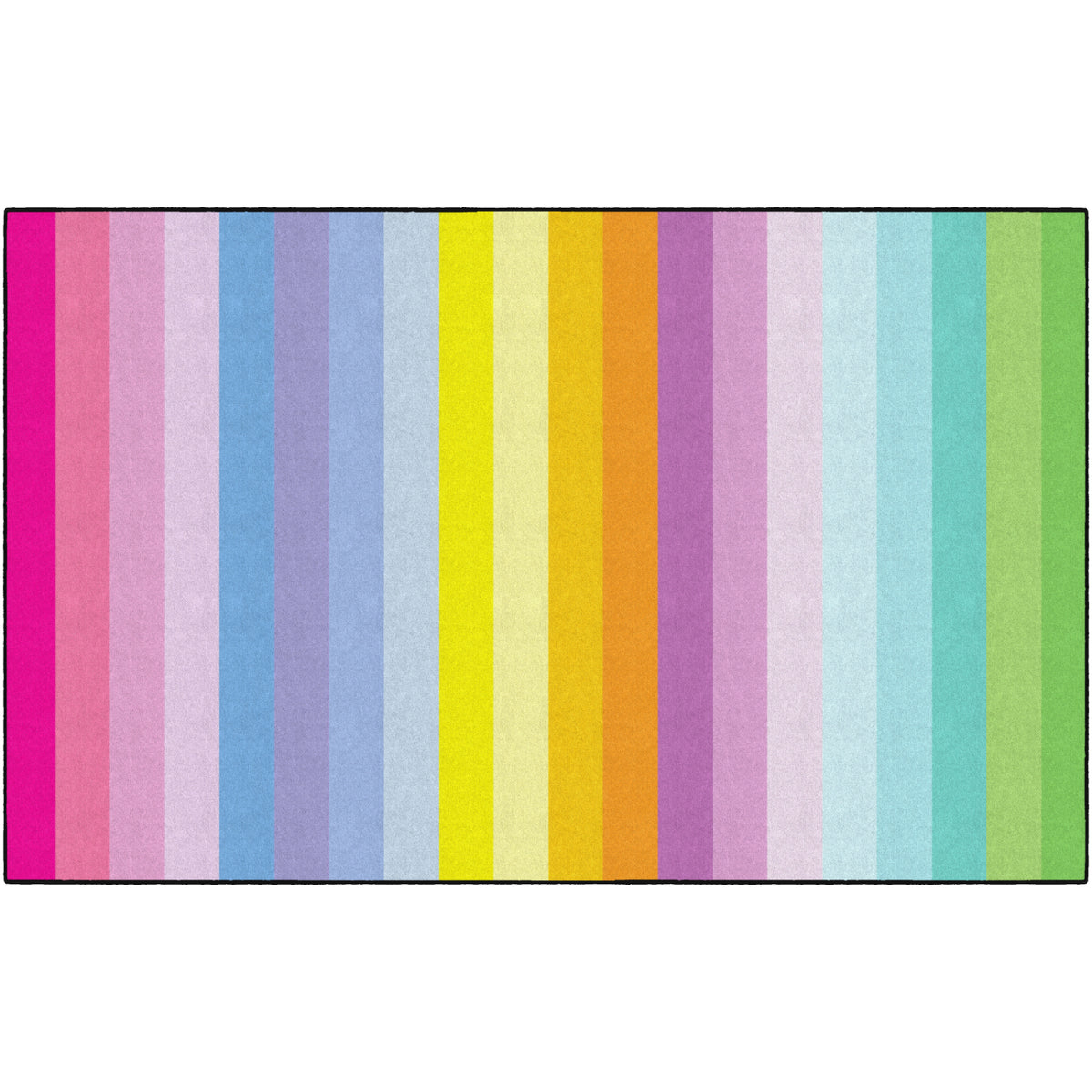Schoolgirl Style Vertical Rainbow Stripes Rugs