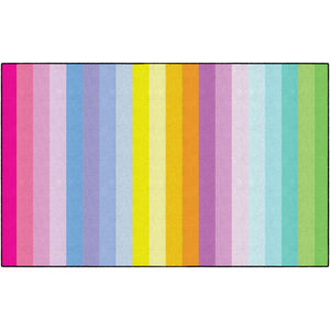 Schoolgirl Style Vertical Rainbow Stripes Rugs