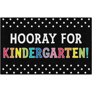 Schoolgirl Style Hooray For Kindergarten On Black Rugs