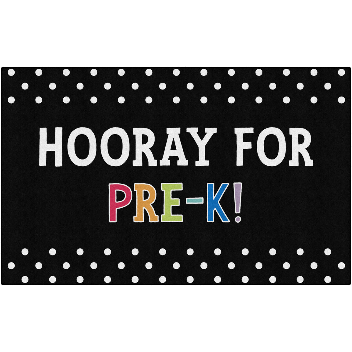 Schoolgirl Style Hooray For Prek On Black Rugs