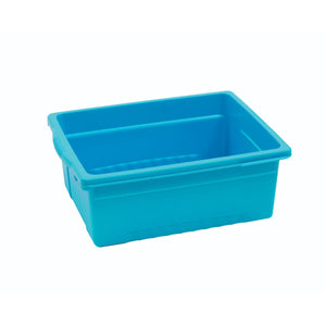 Small Book Browser Cart with Six Tubs, Vibrant Cool Tub Combo