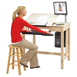 Drawing/CAD Table with Deluxe 2-Piece Top