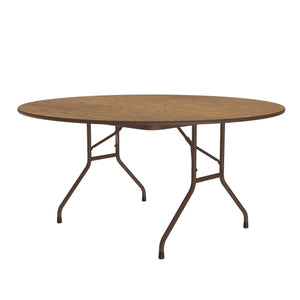 Solid Plywood Core Folding Table, Premium High-Pressure Laminate Top, 29" Fixed Height, 60" Round