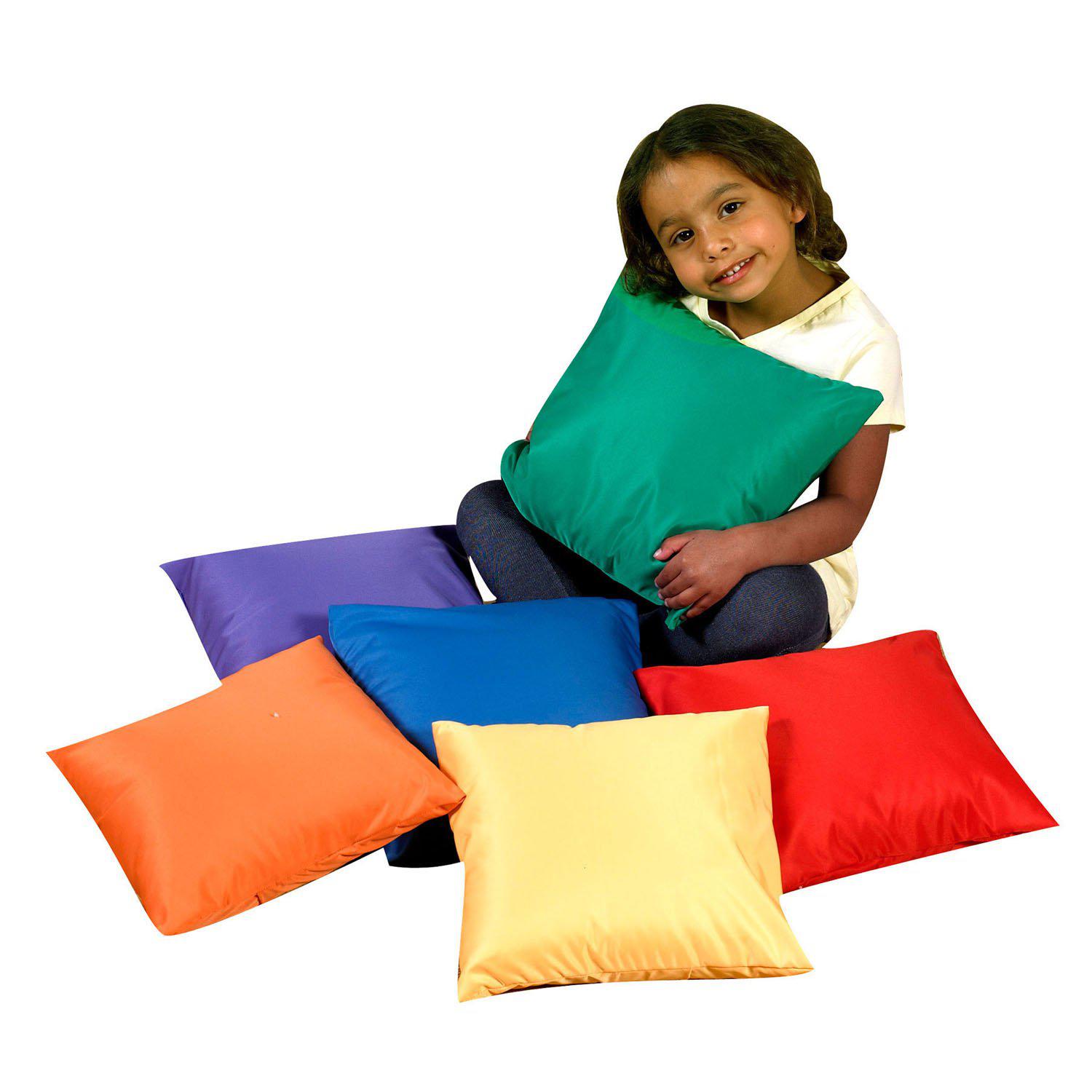 12" Mini Rainbow Throw Pillows - Set of 6