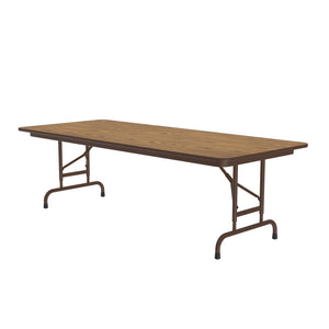 Solid Plywood Core Folding Table, Premium High-Pressure Laminate Top, Adjustable Height, 30" x 60"