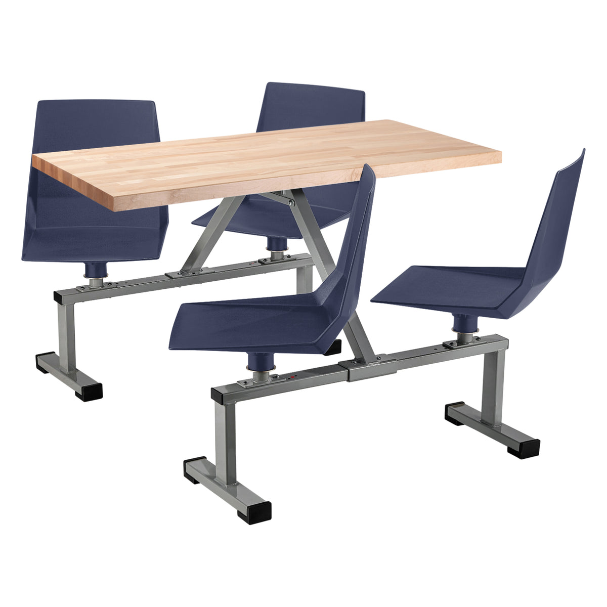 Cluster Swivel Booth, 24" x 48", Butcherblock Top