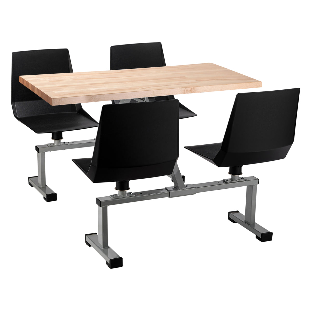 Cluster Swivel Booth, 24" x 48", Butcherblock Top