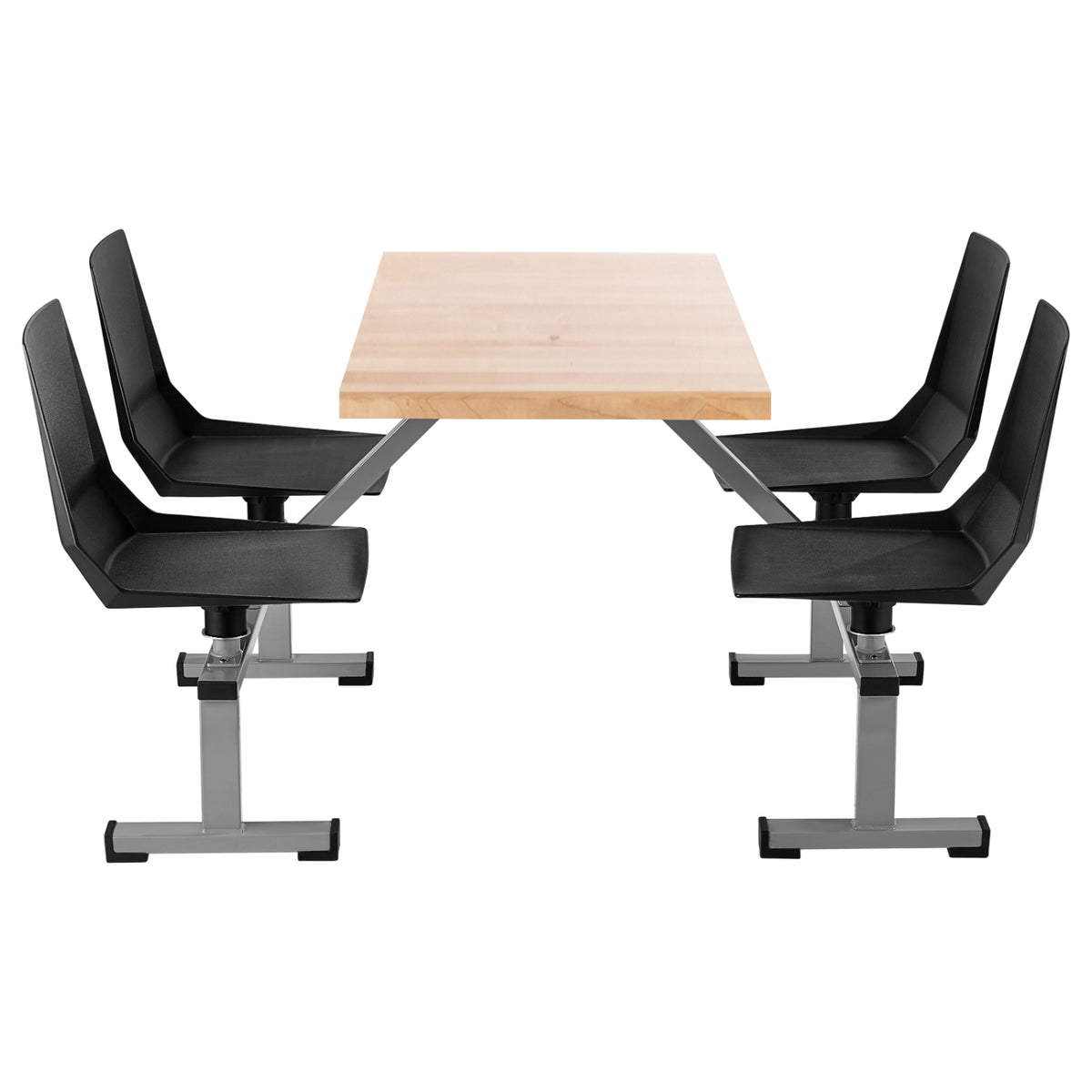 Cluster Swivel Booth, 24" x 48", Butcherblock Top