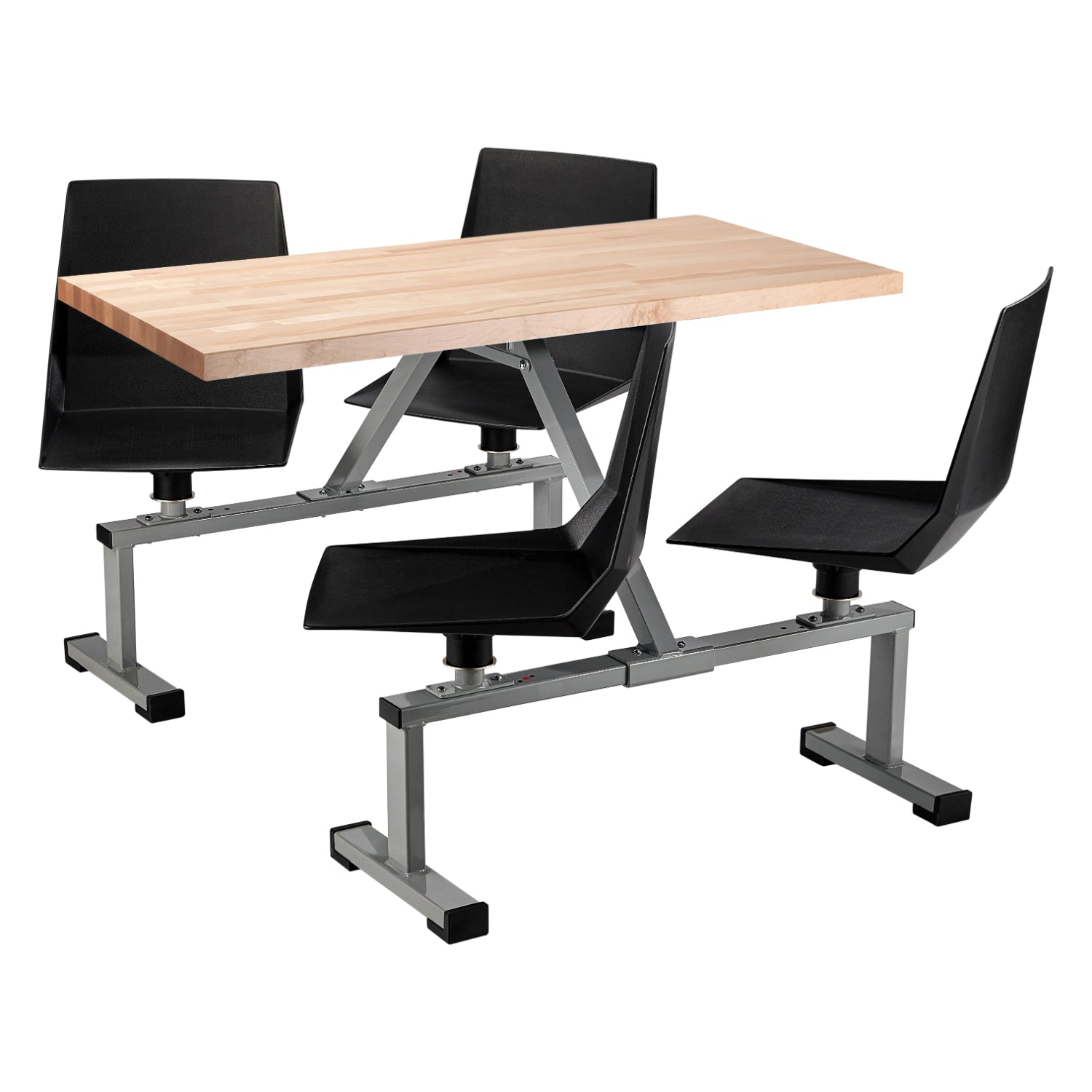 Cluster Swivel Booth, 24" x 48", Butcherblock Top