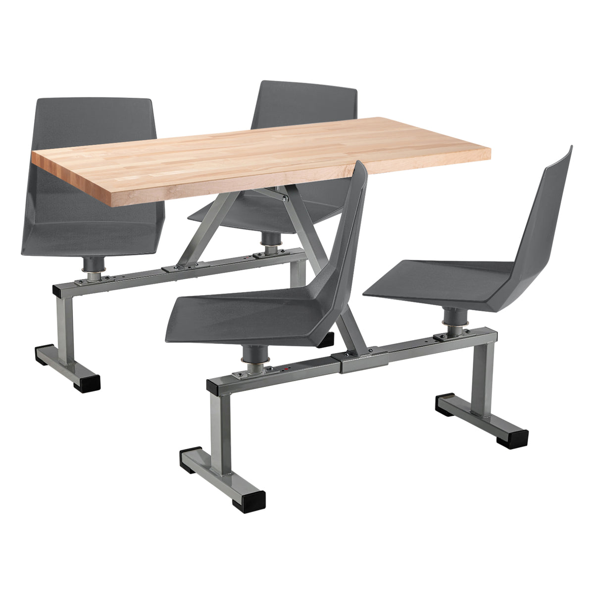 Cluster Swivel Booth, 24" x 48", Butcherblock Top