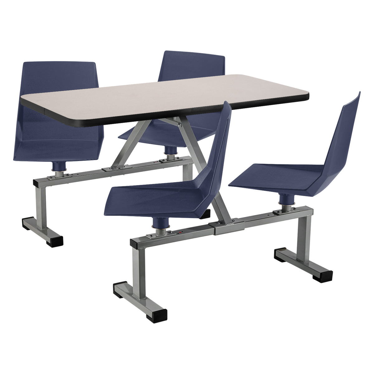 National Public Seating Cluster Swivel Booth, 24" x 48", MDF Core with ProtectEdge, High Pressure Laminate Surface
