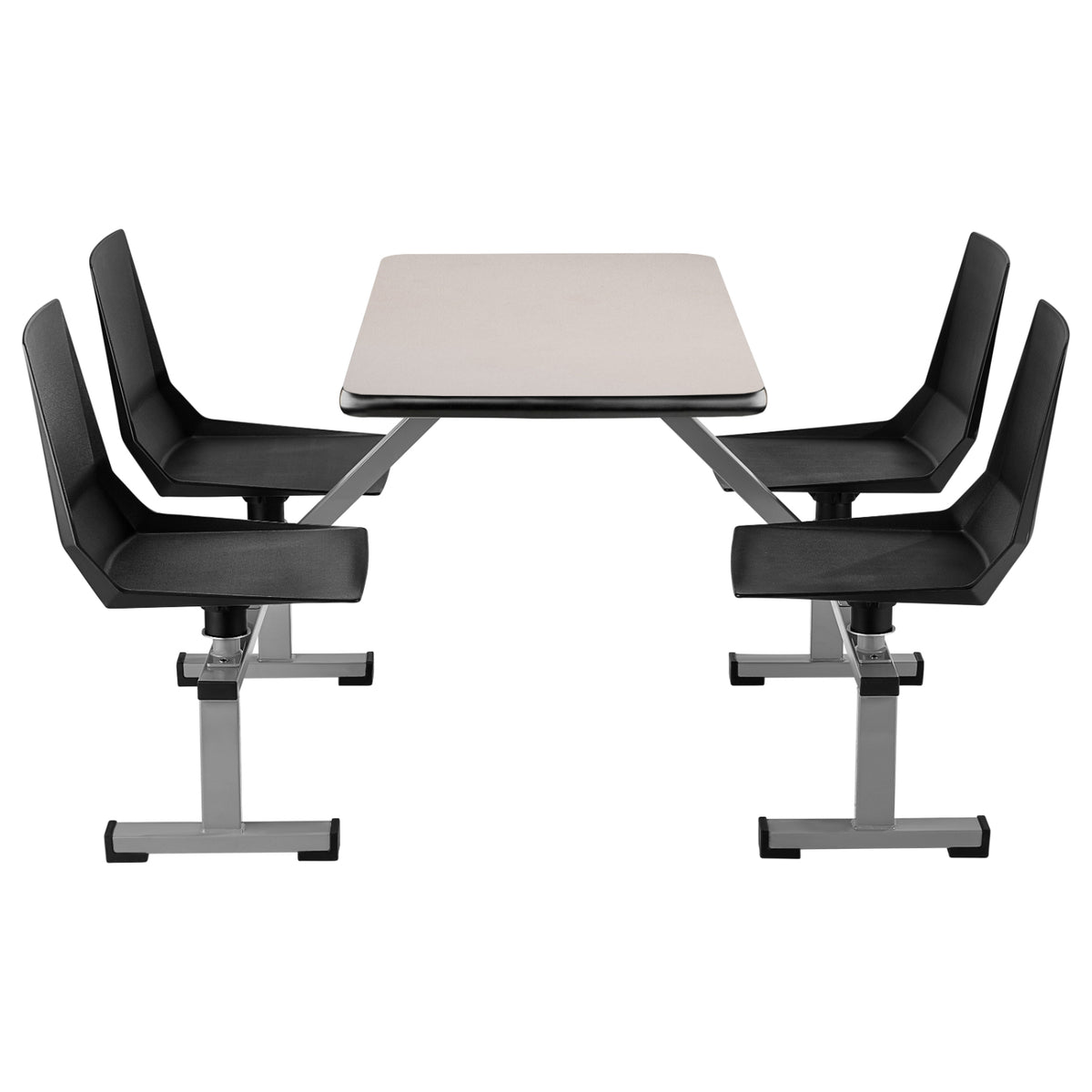 National Public Seating Cluster Swivel Booth, 24" x 48", Particleboard Core with 3mm PVC Edge Banding, High Pressure Laminate Surface