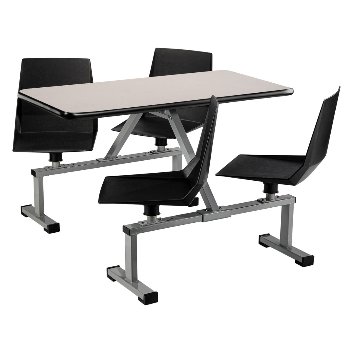 National Public Seating Cluster Swivel Booth, 24" x 48", Particleboard Core with 3mm PVC Edge Banding, High Pressure Laminate Surface