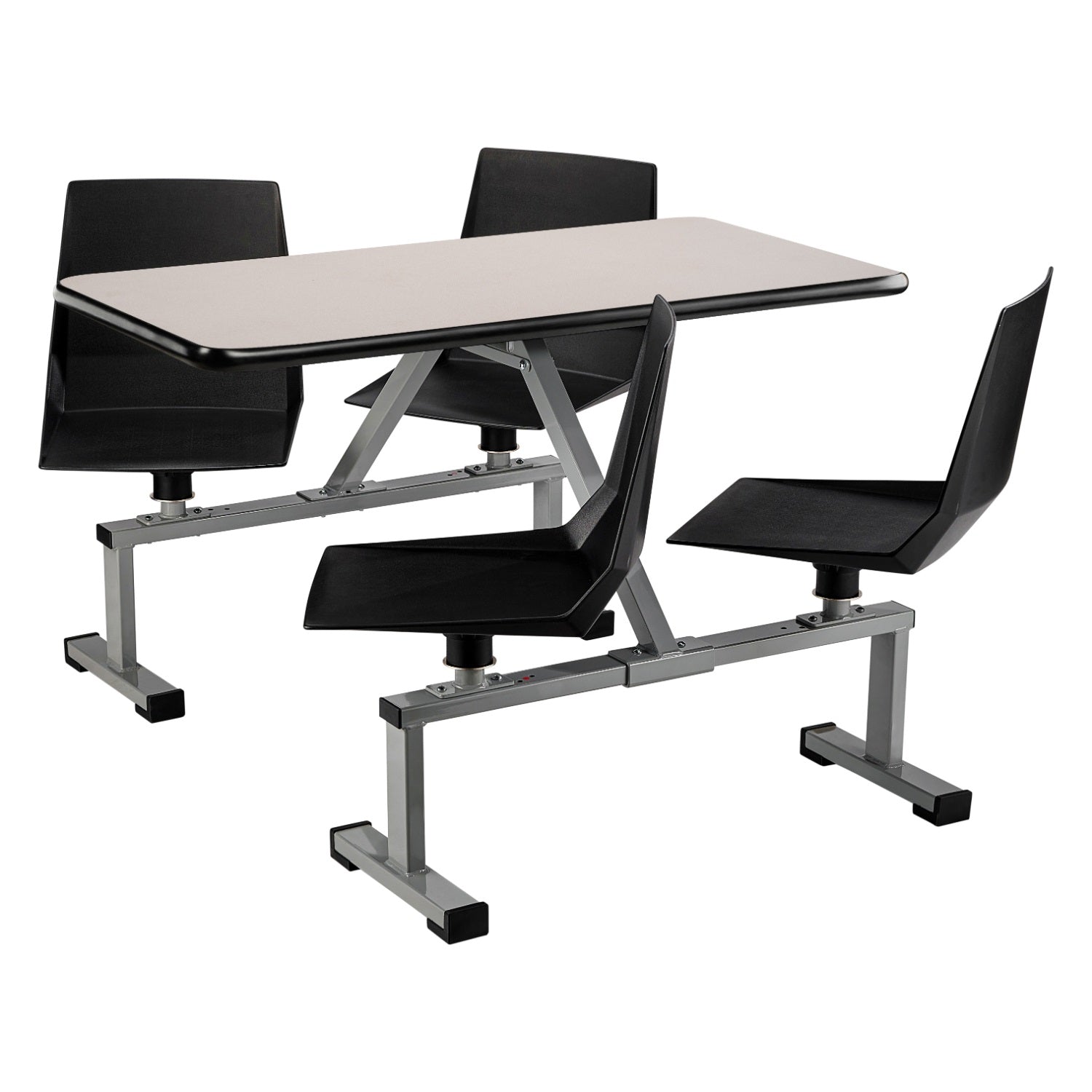 Cluster Swivel Booth, 24" x 48", Particleboard Core with PVC Edge Banding, High Pressure Laminate Surface