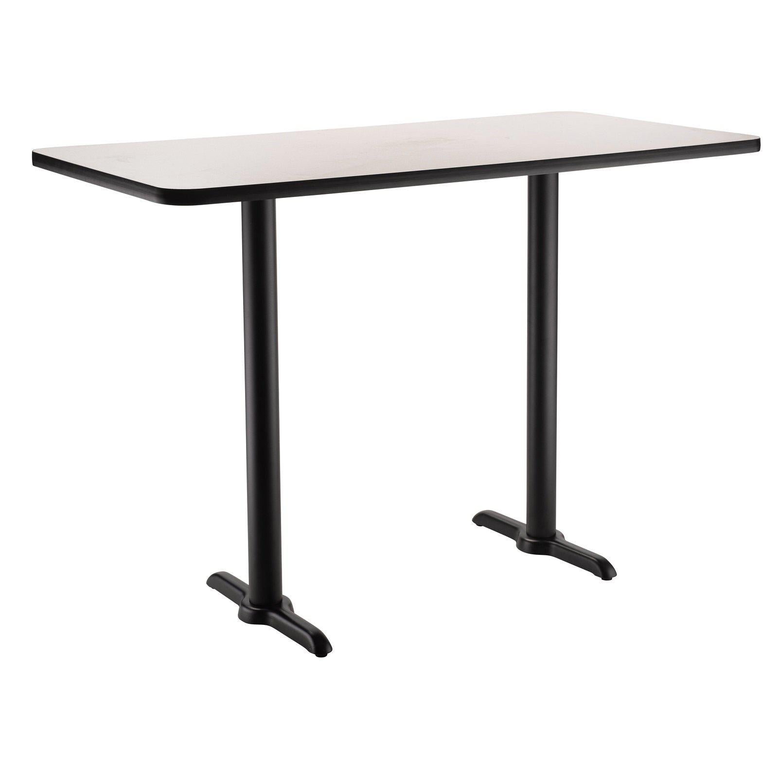 Café Table, 30"x42" Rectangle, "T" Base, 42" Bar Height