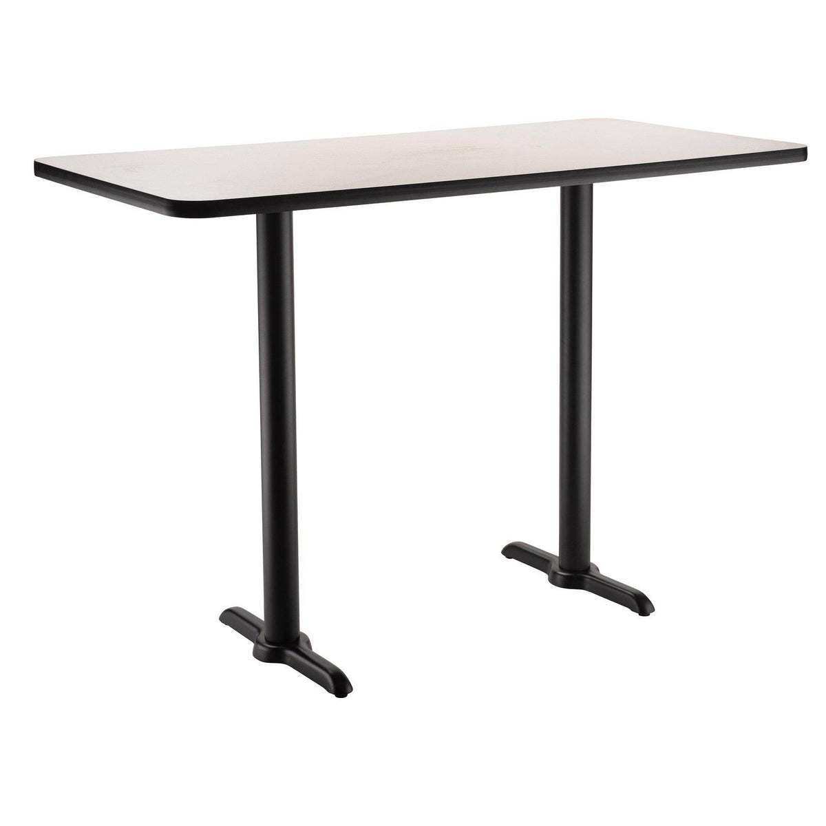 Café Table, 30"x60" Rectangle, "T" Base, 42" Bar Height