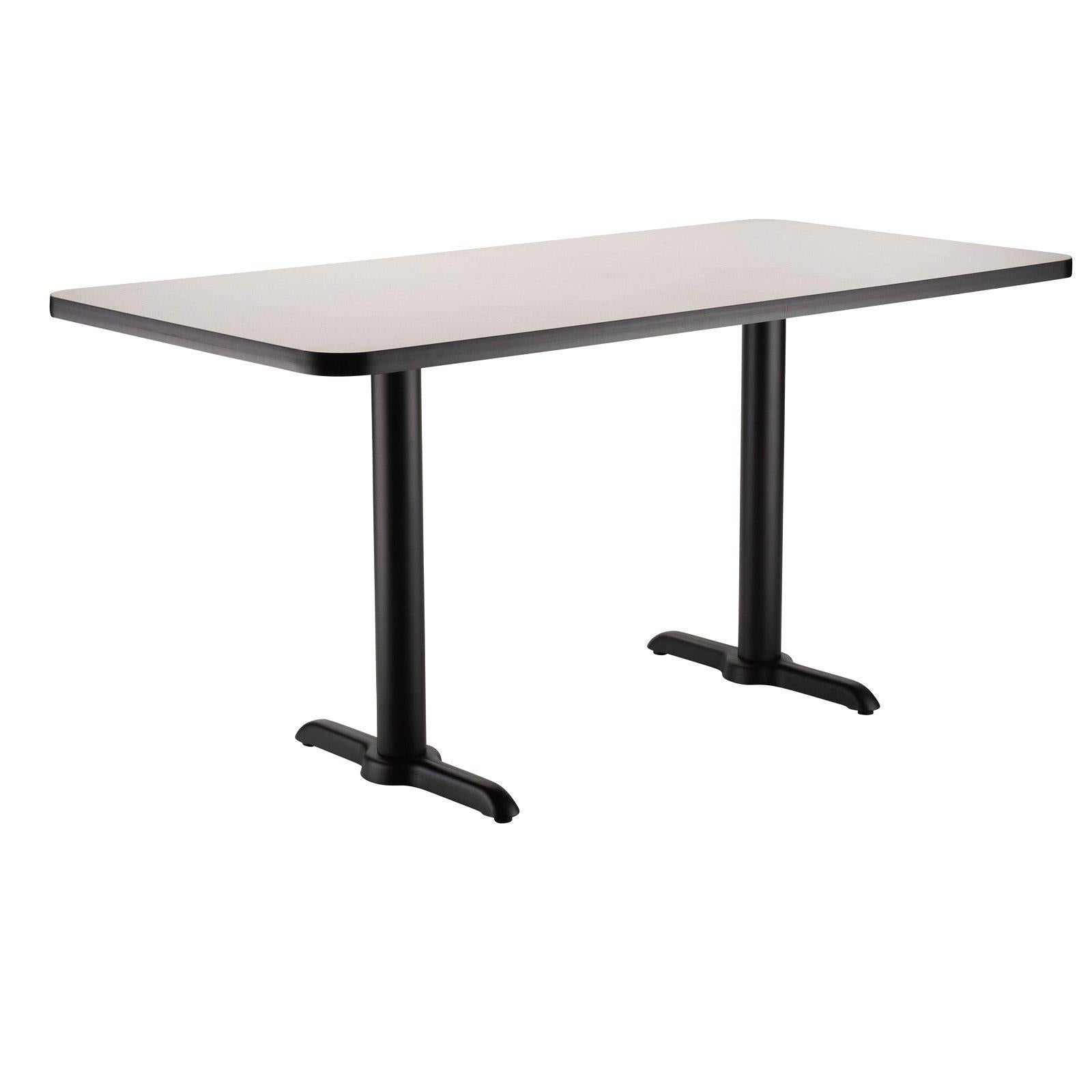 Café Table, 30"x48" Rectangle, "T" Base, 30" Dining Height