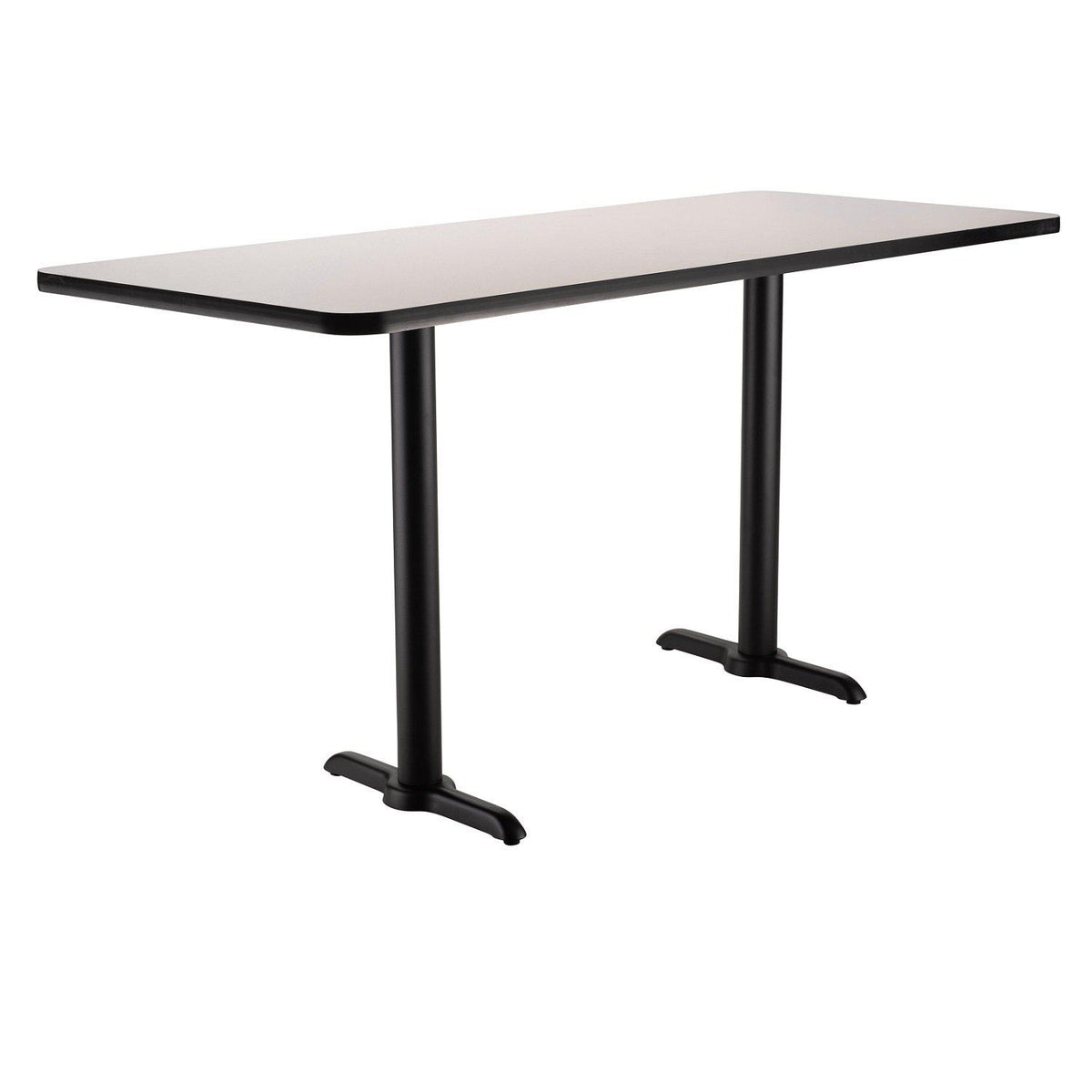 Café Table, 24"x48" Rectangle, "T" Base, 36" Counter Height