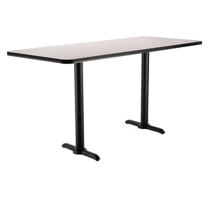 Café Table, 30"x60" Rectangle, "T" Base, 36" Counter Height