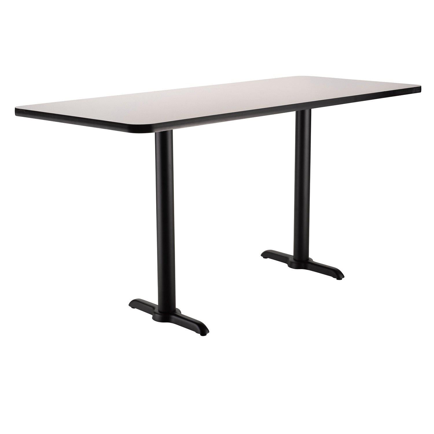 Café Table, 30"x48" Rectangle, "T" Base, 36" Counter Height