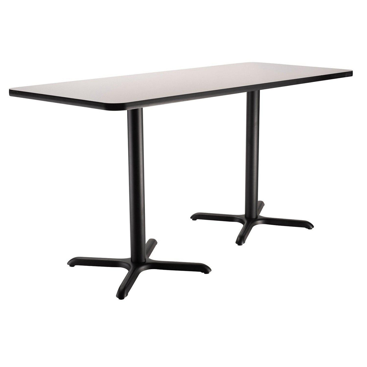 Café Table, 30"x72" Rectangle, "X" Base, 36" Counter Height