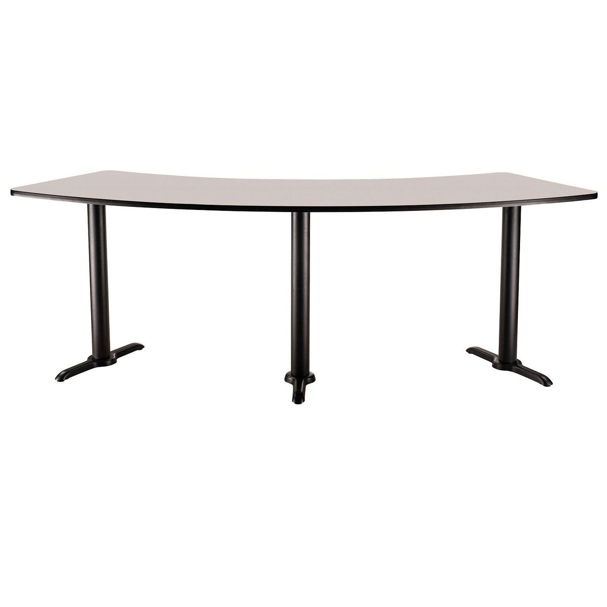 Café Table, 60° Curve, 24" x 91.25", "T" Base, 30" Dining Height