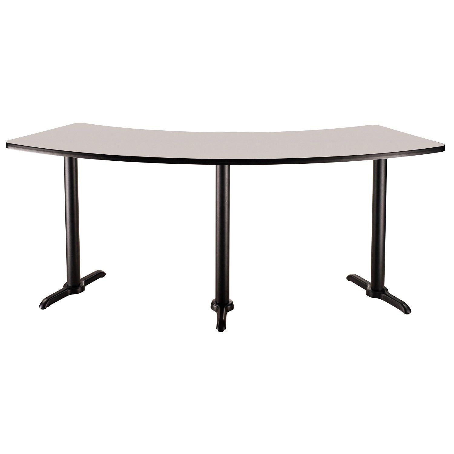 Café Table, 108° Curve, 24" x 92.75", "T" Base, 36" Counter Height