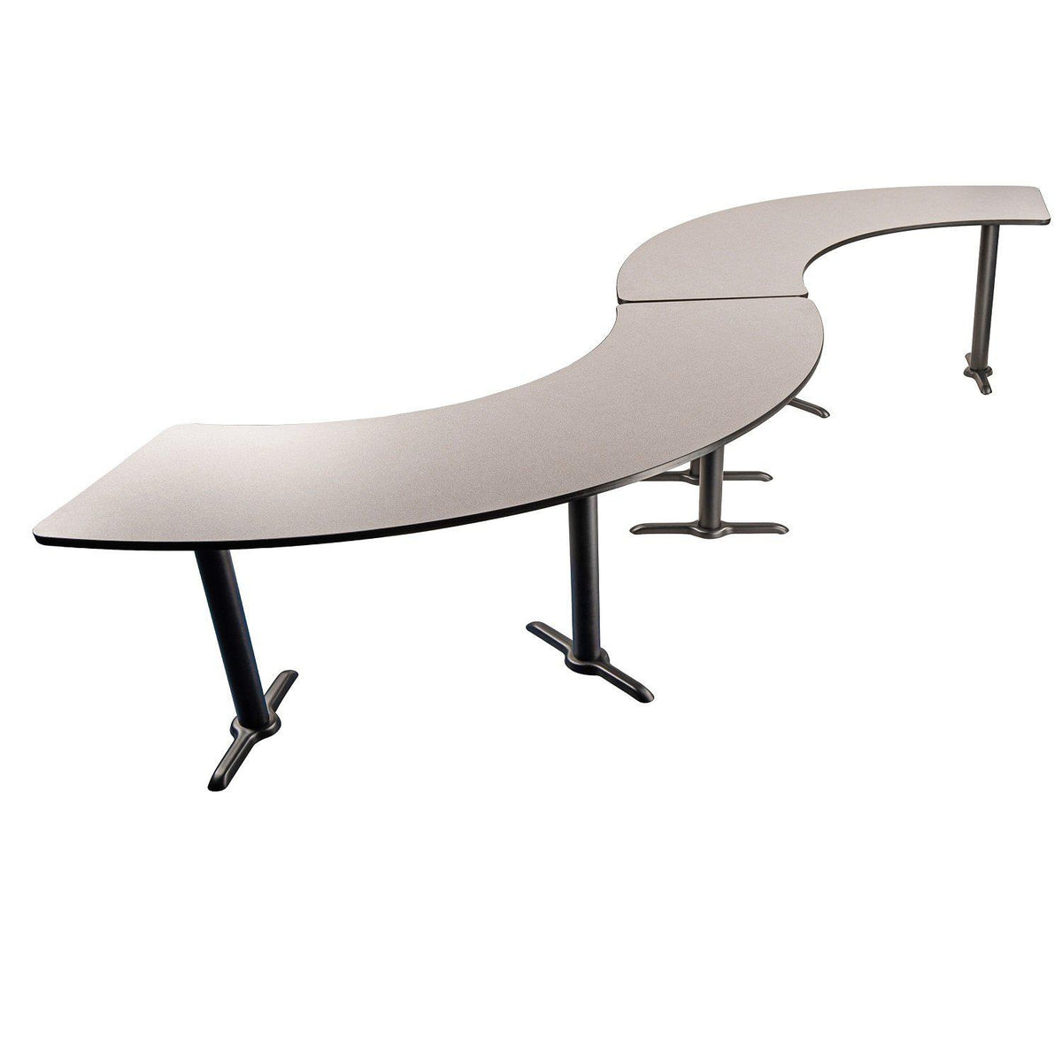 Café Table, 108° Curve, 24" x 92.75", "T" Base, 30" Dining Height