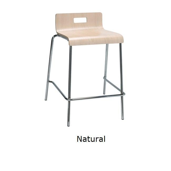 Jive Low Back Stool, Wood Laminate Seat, Counter Height, 25"H