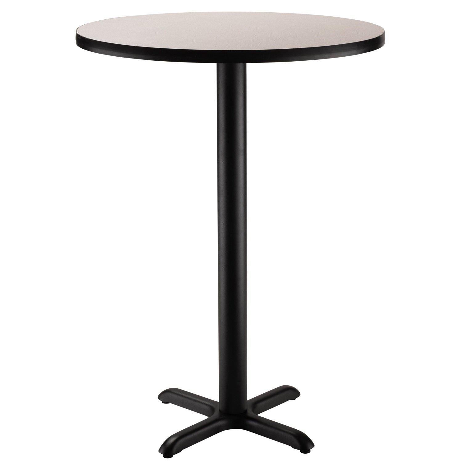 Café Table, 24" Round, "X" Base, 42" Bar Height