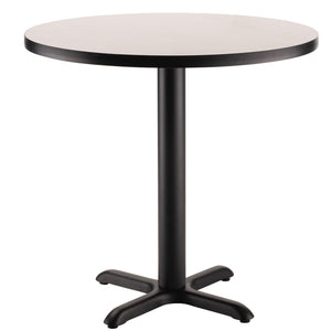 Café Table, 30" Round, "X" Base, 30" Dining Height