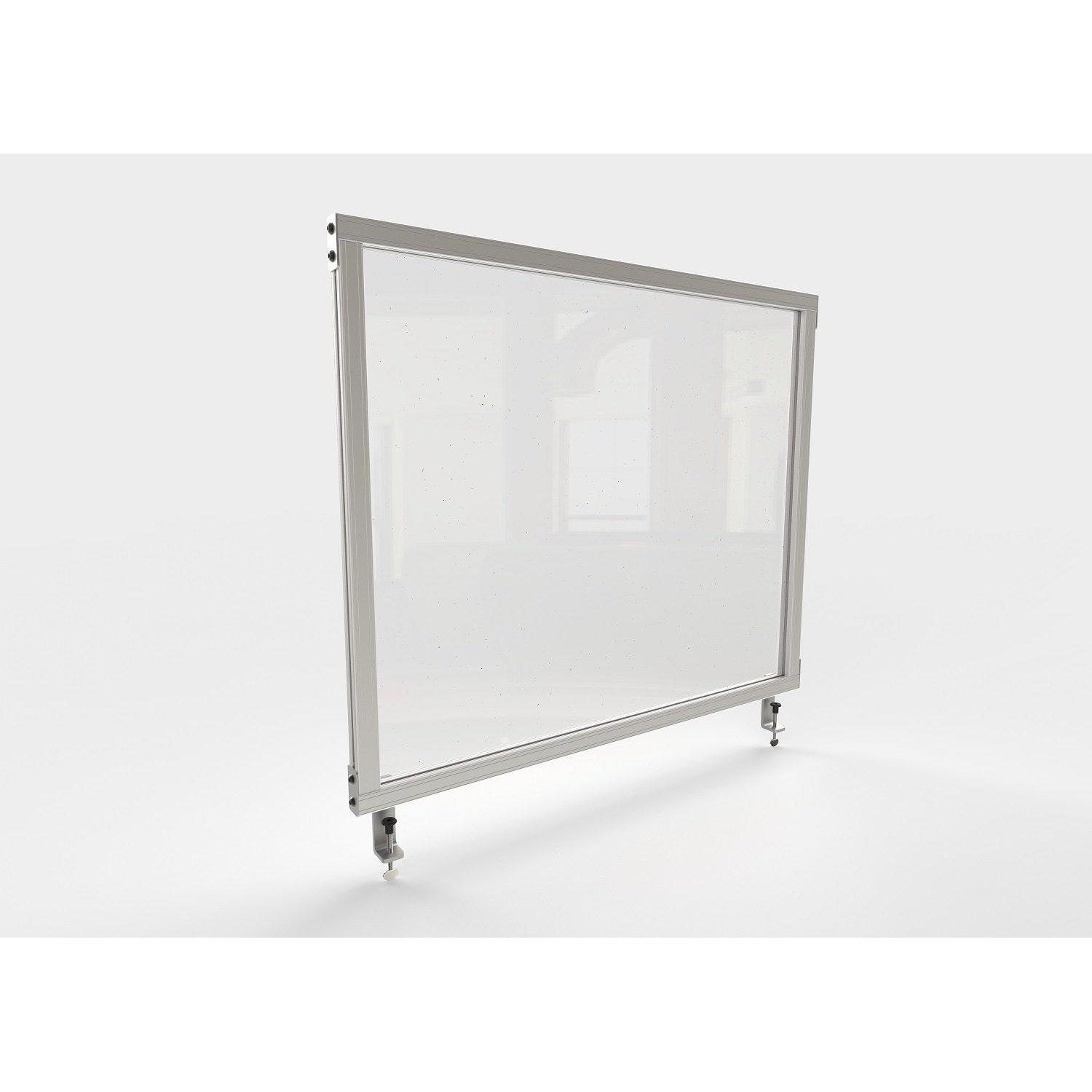 Attachable Desktop Protection Screen and Sneeze Guard, Clear Plastic, 24"H x 29"W