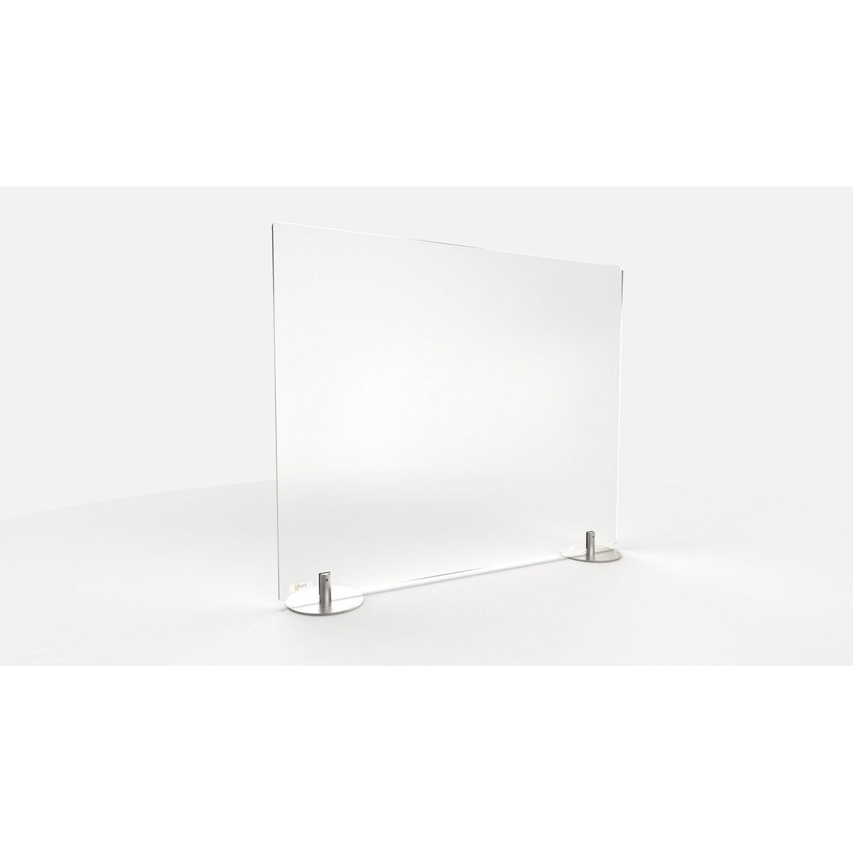 Free Standing Desktop Protection and Sneeze Guard Screen, Clear Plastic, 24"H x 29"W